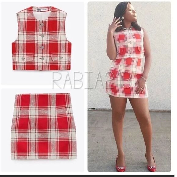 ZARA TEXTURED WEAVE MINI SKIRT - Picture 2 of 13